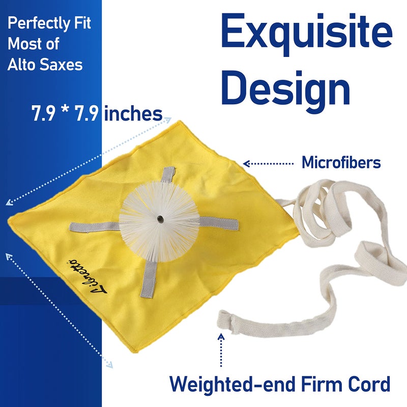 Libretto Alto Saxophone Swab, 100% Lint Free Micro-Fiber, Absorbent & Compressible, Premium & Cost-Effective, Great to Extend the Life of Sax! - Image 2